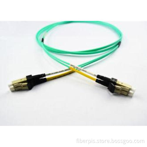 Mini LC Fiber Optic Patch Cord with OM3 LSZH Jacket , OS1 /